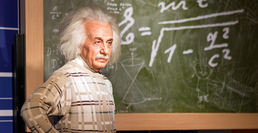 BANGKOK - JUL 22: A waxwork of Albert Einstein on display at Mad