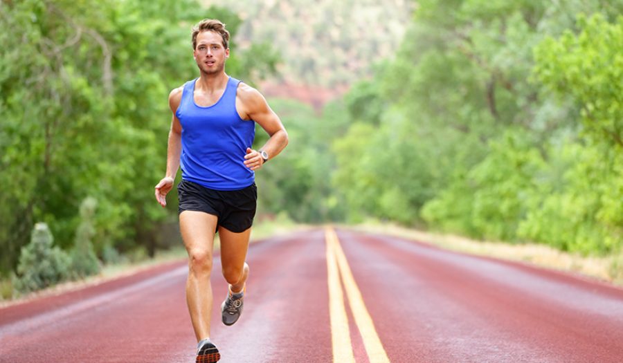 Running athlete man