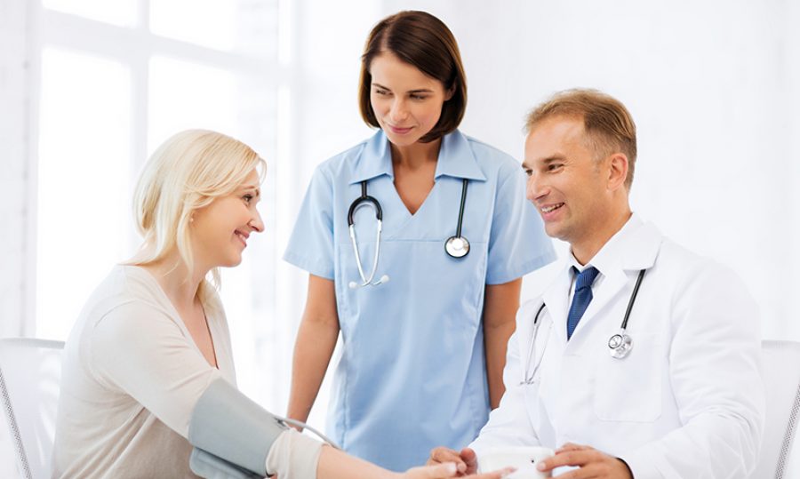 doctor and patient in hospital