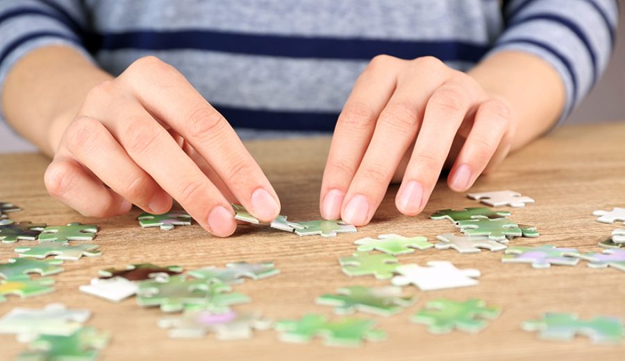 Puzzlens als Gehirntraining