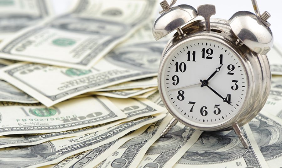 Time - money. Business concept.