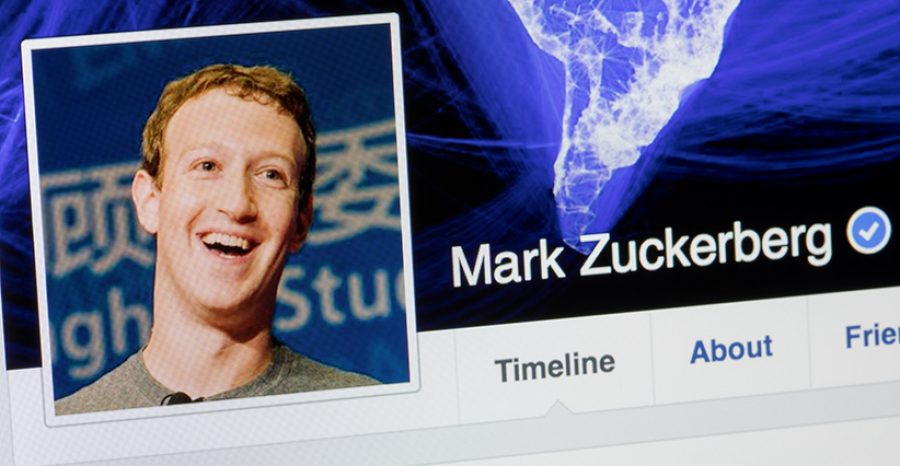 RIGA, LATVIA - February 24, 2017: Facebook profile of Co-founder