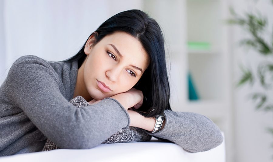Portrait of a sad woman