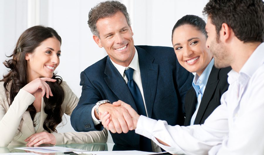 Business handshake to seal a deal