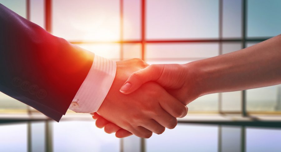 handshake of businessmen.